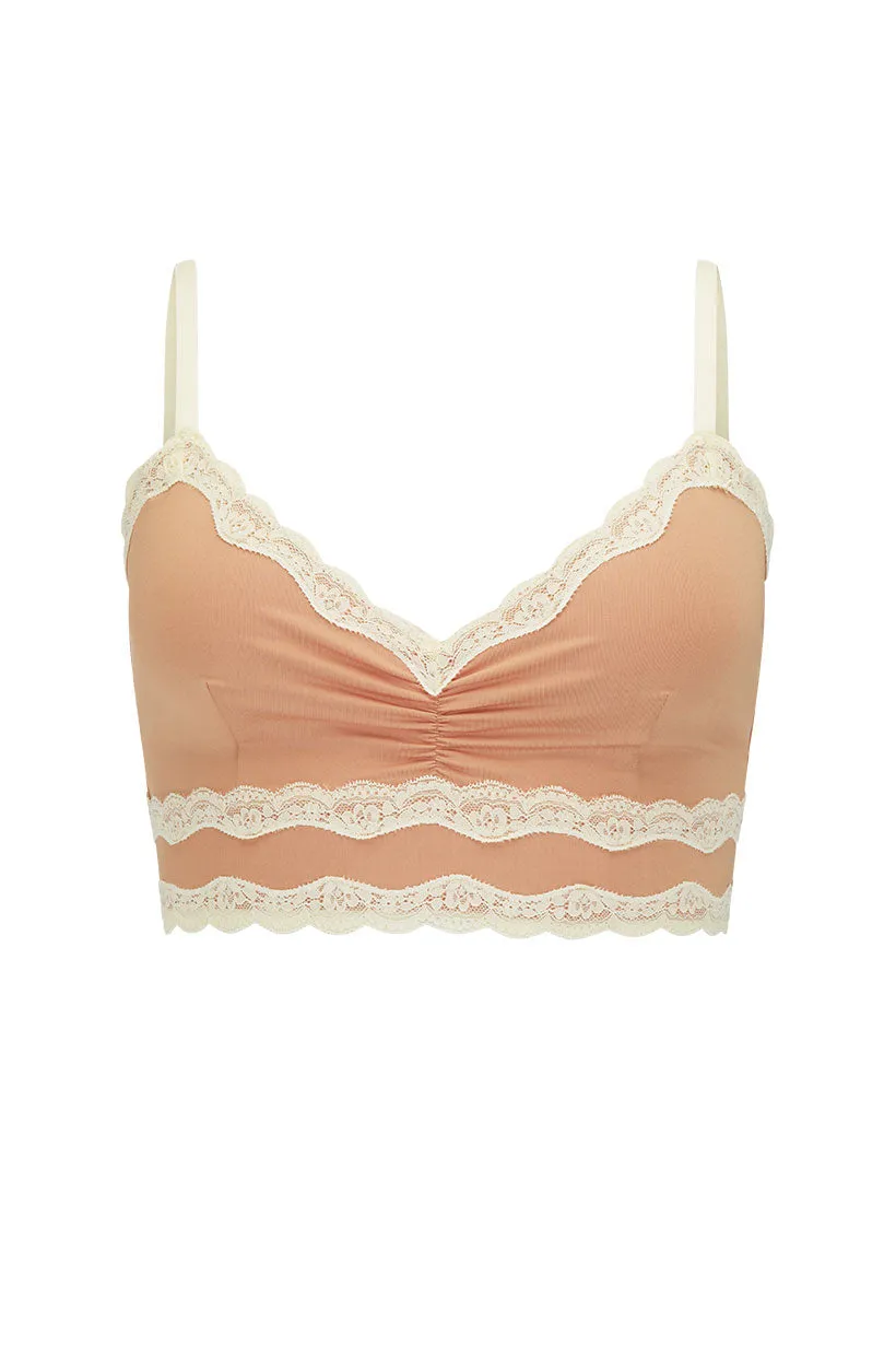 Amour Lace Bralette Seashell Pink dari Joy368 dengan detail renda feminin