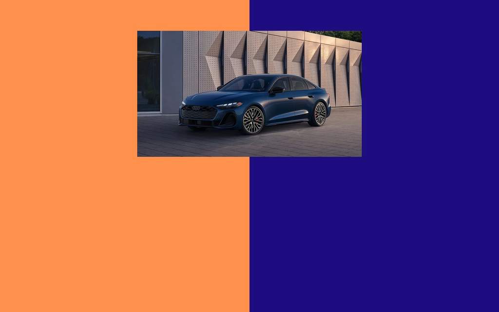 Tampak depan mobil sport mewah Audi S5 2027 berwarna abu-abu dengan desain eksterior yang elegan.