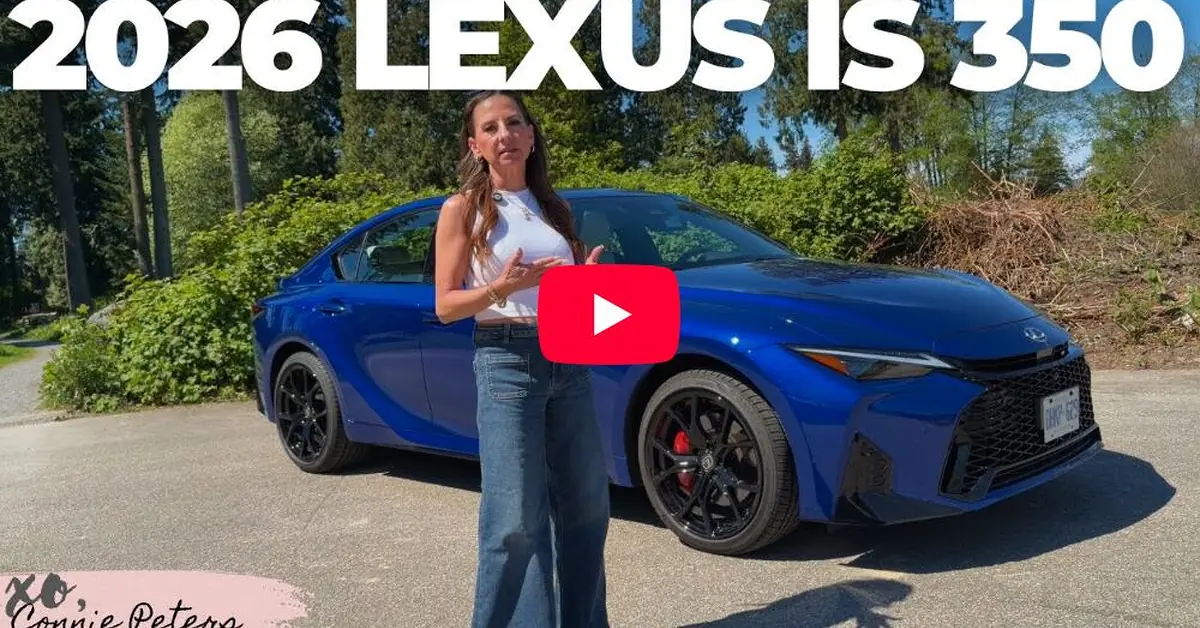2026 Lexus IS 350 AWD on display showcasing its updated luxury sport sedan design