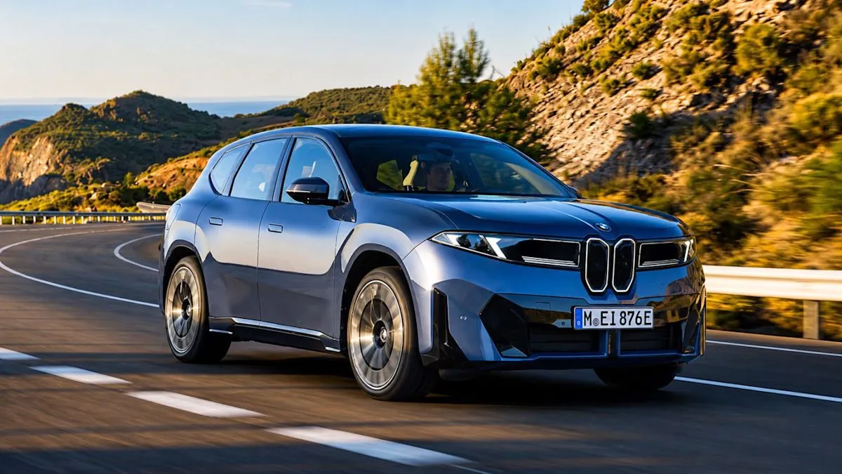 BMW iX3 active safety system locks doors automatically to prevent cyclist collisions