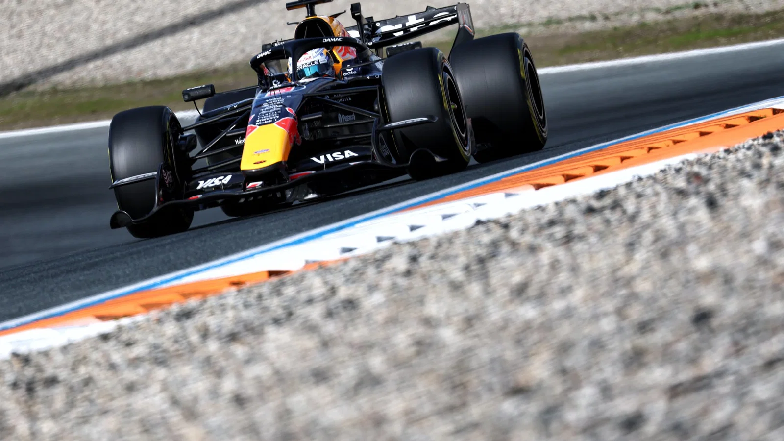 Lando Norris celebrates securing pole position at the Formula 1 Dutch Grand Prix in Zandvoort