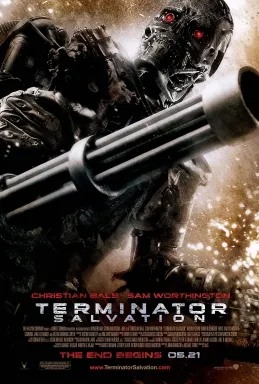 Terminator Salvation science fiction action film starring Christian Bale and Sam Worthington