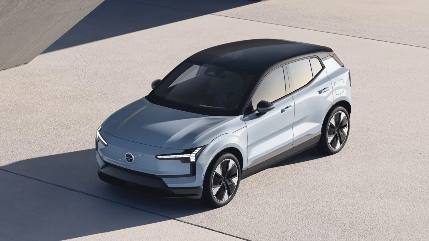 Volvo EX30 electric vehicle receiving software updates for V2L and Plug and Charge functions