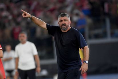 Pelatih Lazio Gennaro Gattuso di Stadio Olimpico Roma