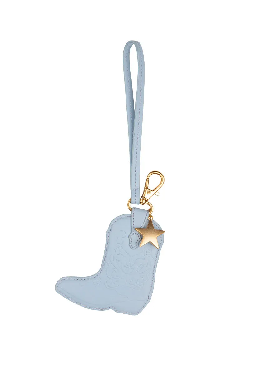 Horizon Boot Leather Key Ring Joy368 warna sky blue dengan desain strap kulit