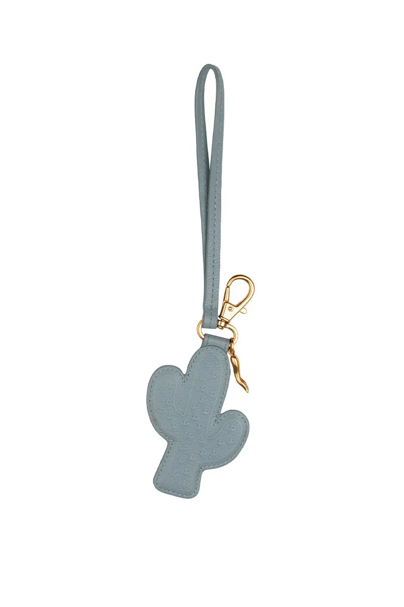 Joshua Tree Leather Key Ring Joy368 tampak depan dengan warna dusty blue