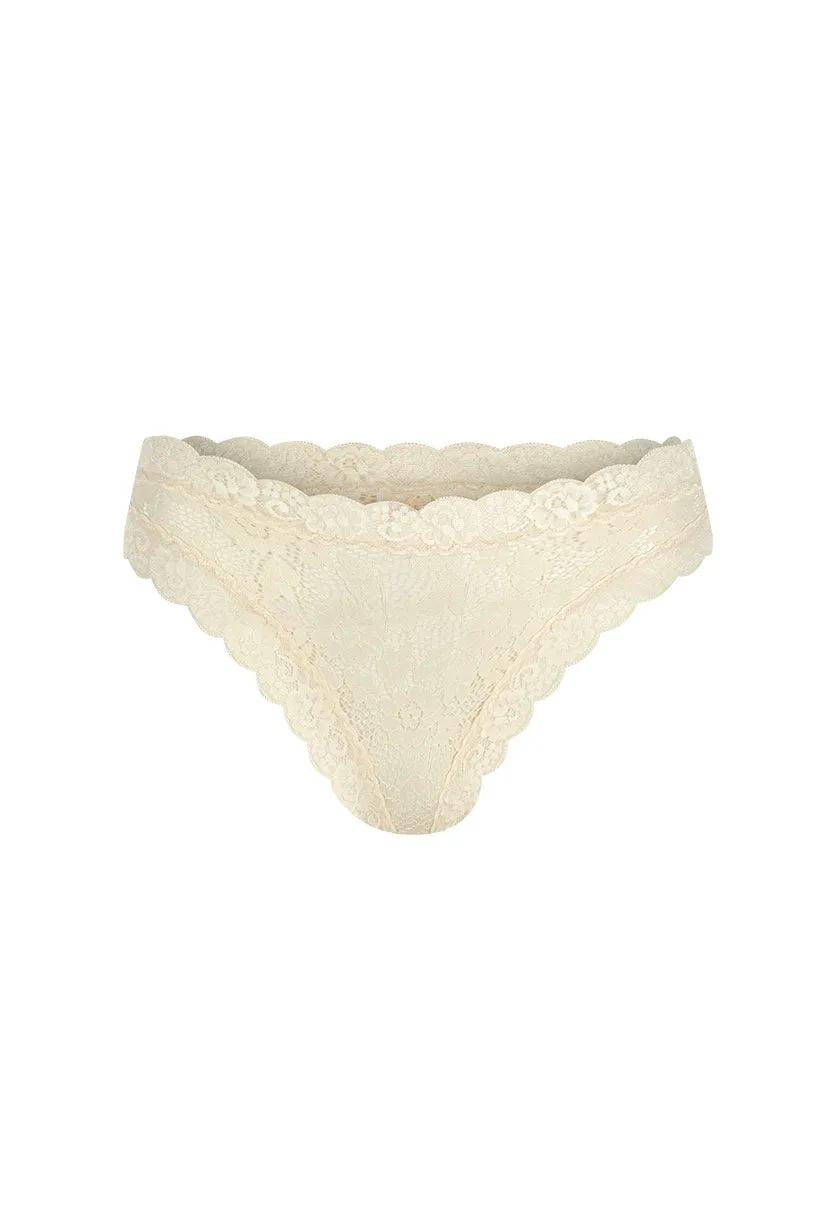 Lovers Lace Brief Vintage Cream pakaian dalam wanita koleksi Joy368