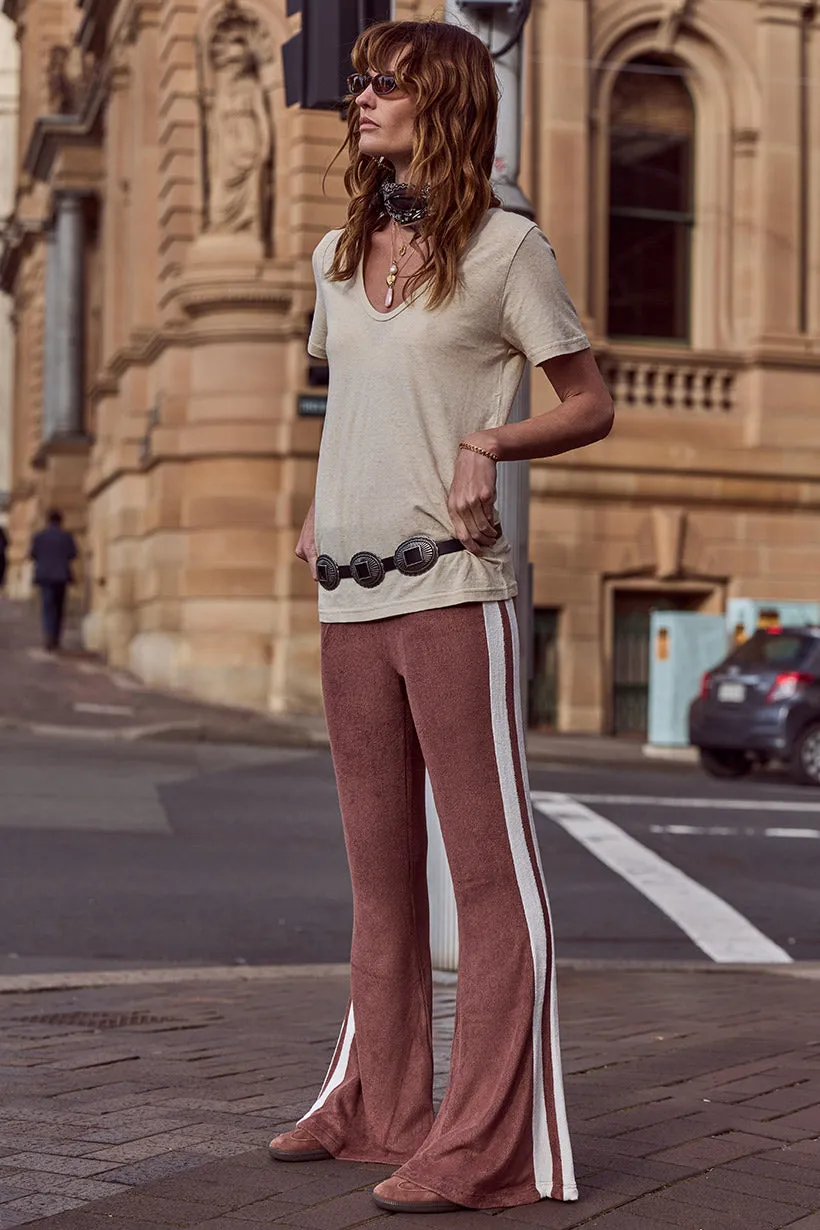Luciana Terry Flares Chocolate gaya kasual trendi dari Joy368
