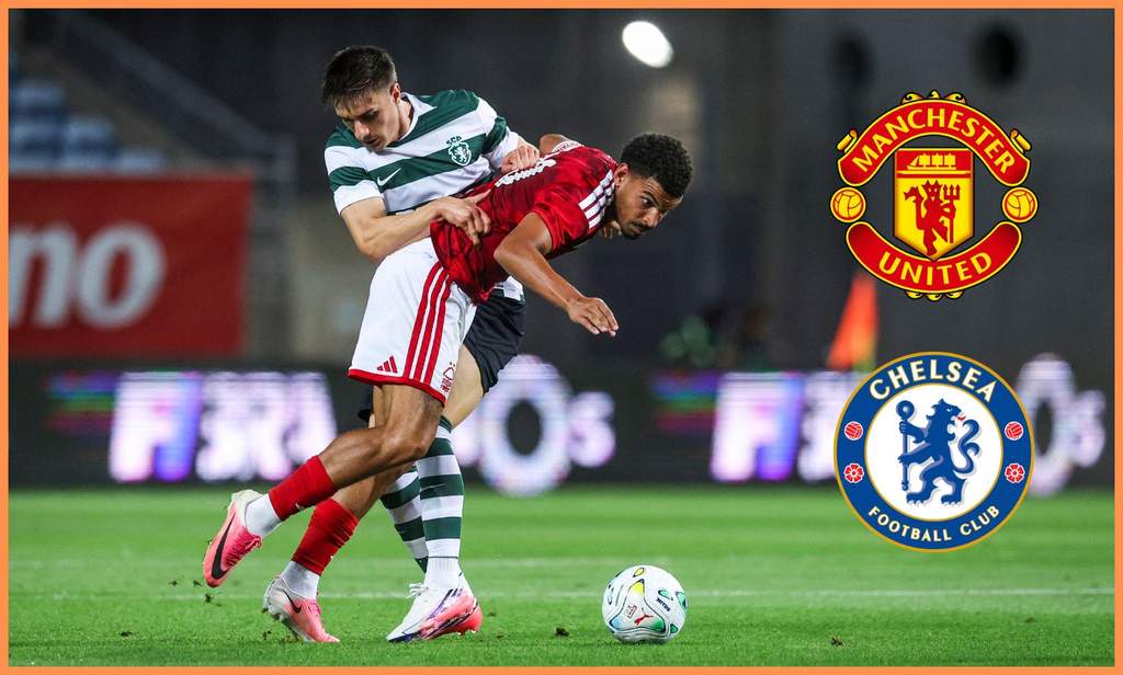 Nottingham Forest midfielder Morgan Gibbs-White playing in a Premier League match.