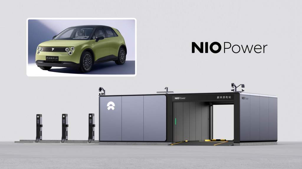 Nio 5th-generation battery swap station facility operating in China
