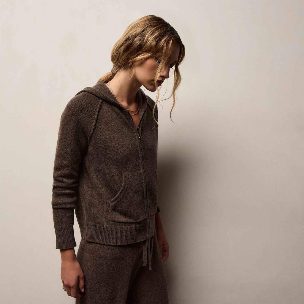 Recycled Cashmere Track Jacket - Porcupine (WRBC2582)