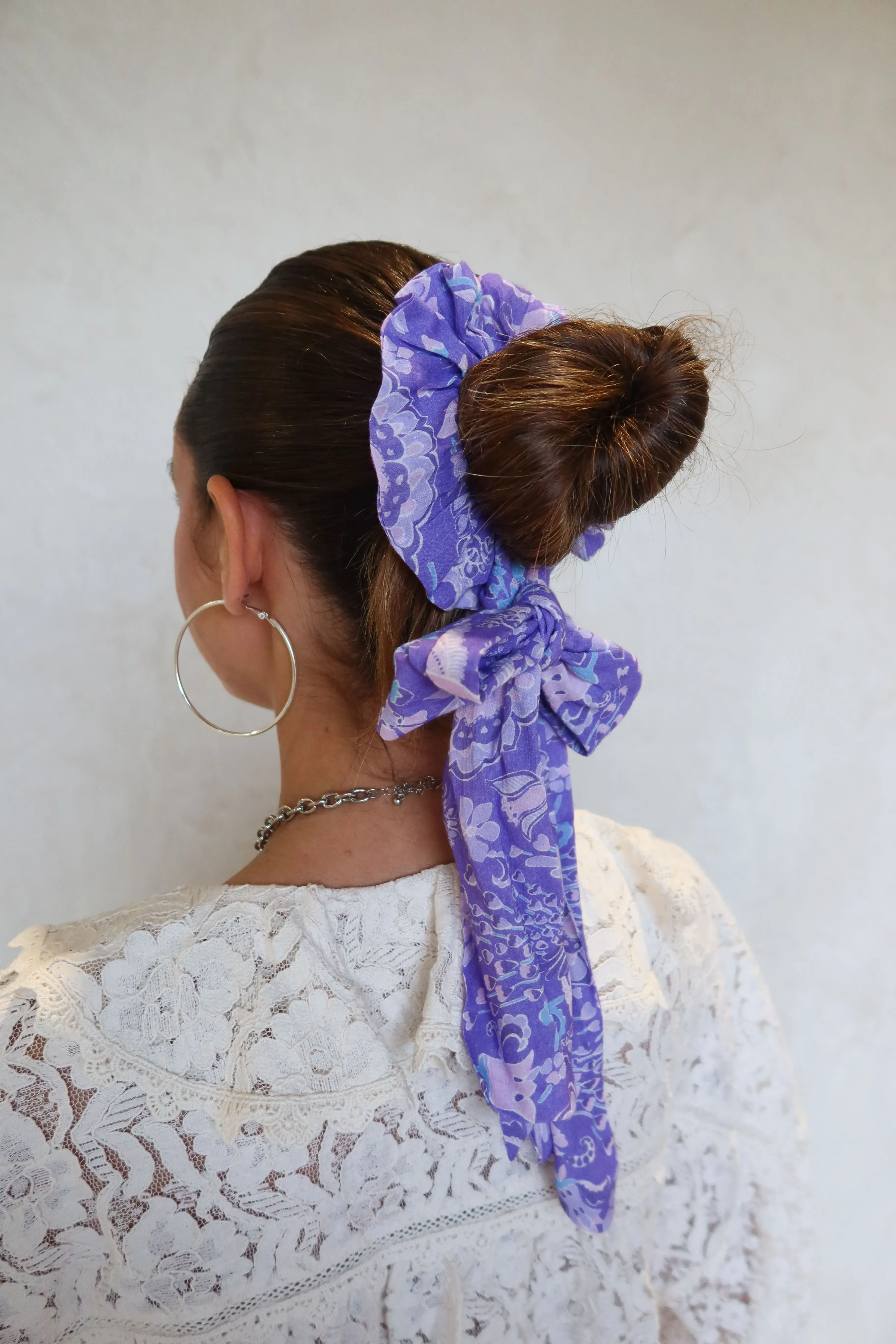 Sannah Scrunchie with Tie Lavender dari Joy368