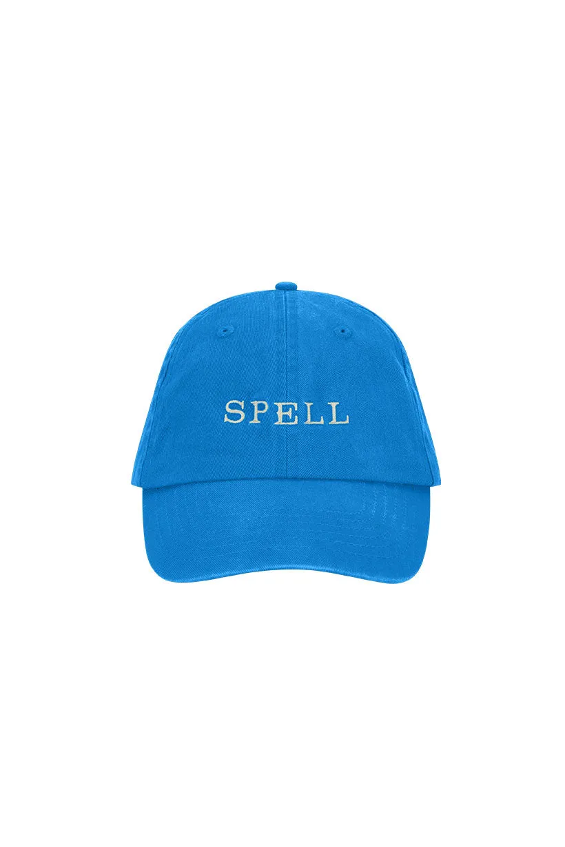 Spell Embroidered Cap warna Sea Blue dari koleksi Joy368