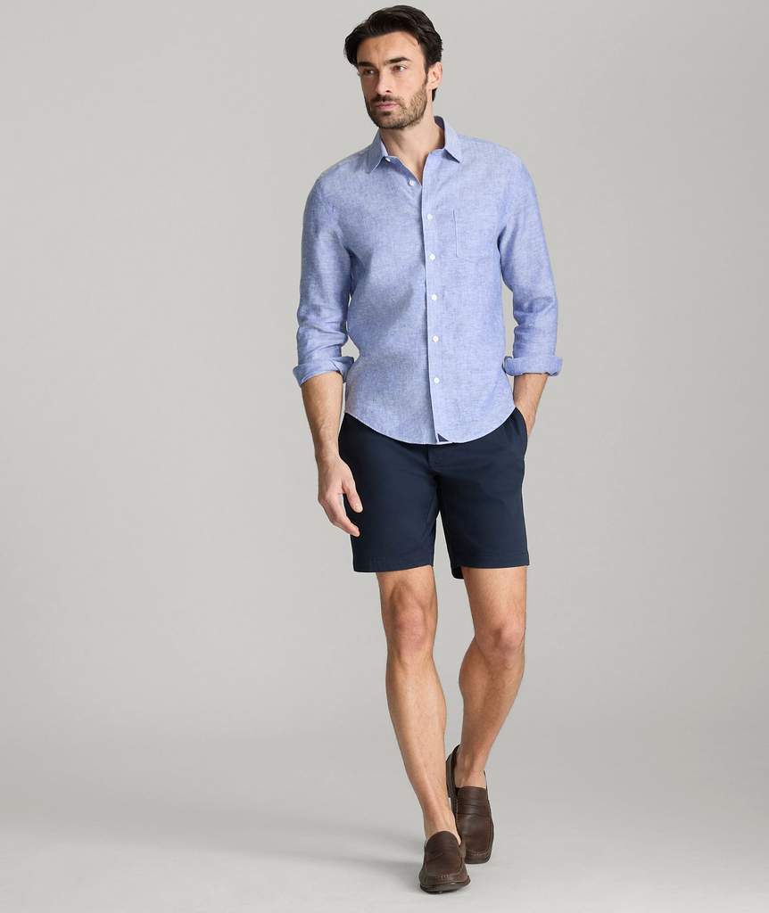 UNTUCKit 9" Stretch Chino Shorts - Navy Blue