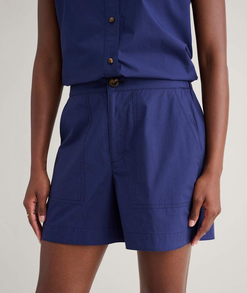 UNTUCKit Cotton Poplin Ada Short - Solid Navy