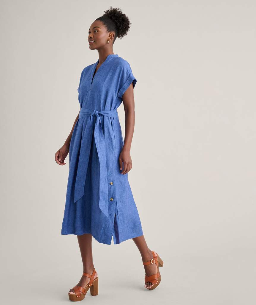 UNTUCKit Linen Francesca Dress - Navy