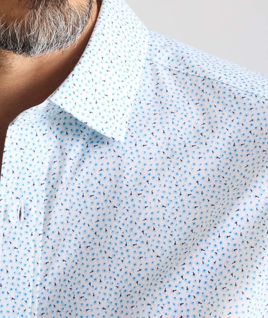 UNTUCKit Performance Short-Sleeve Brookstone Shirt - Blue
