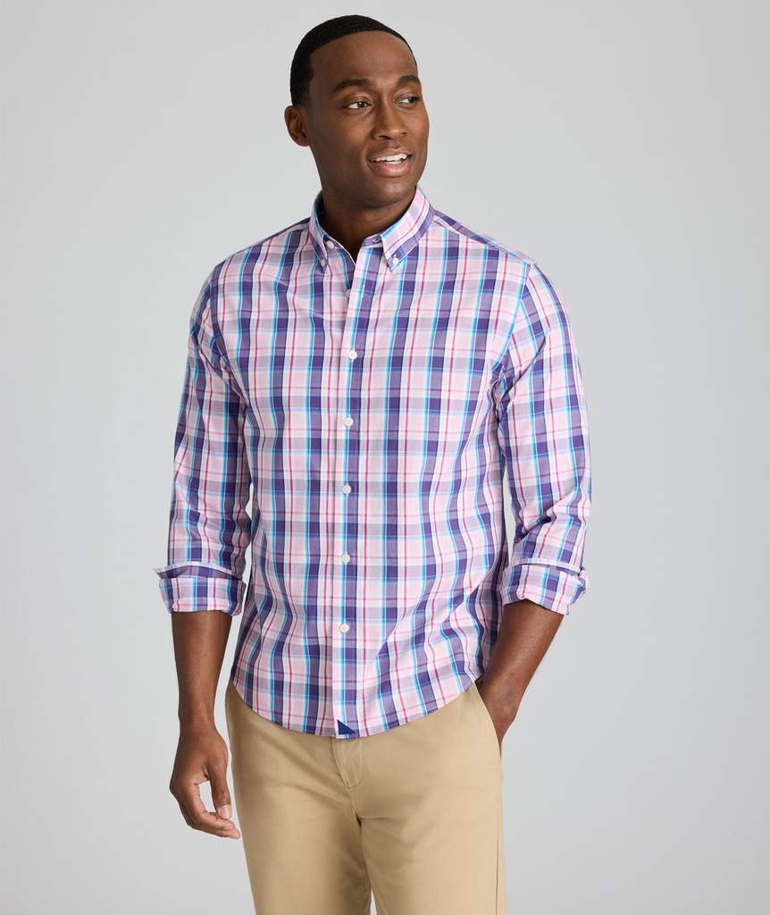 UNTUCKit Wrinkle-Free Maitland Shirt - Pink Plaid