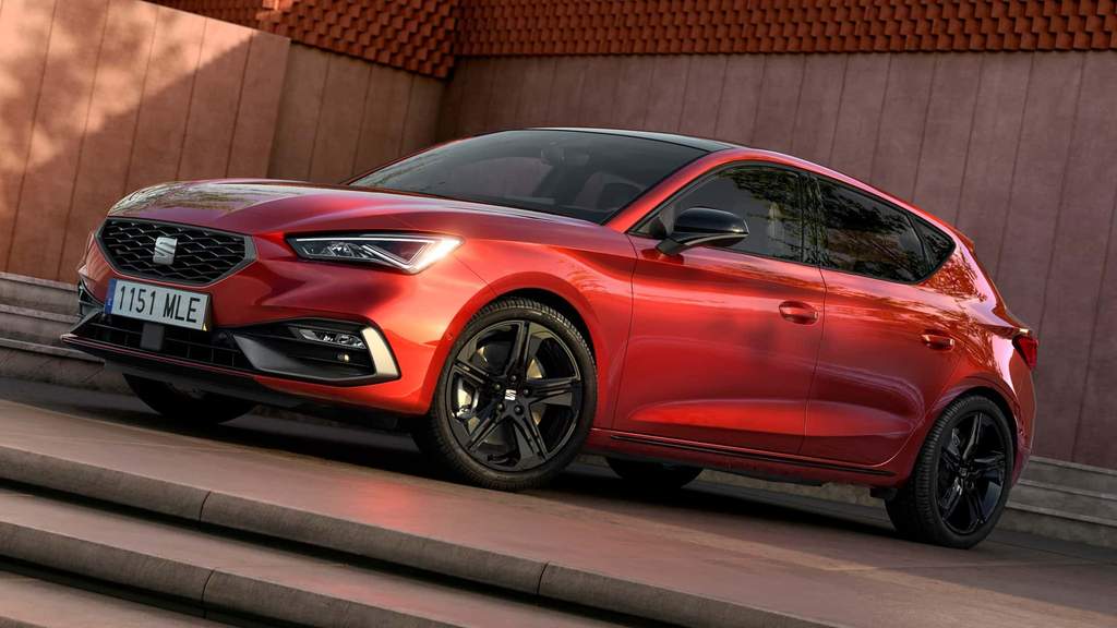 Tampak depan mobil produksi merek Seat milik Volkswagen Group.