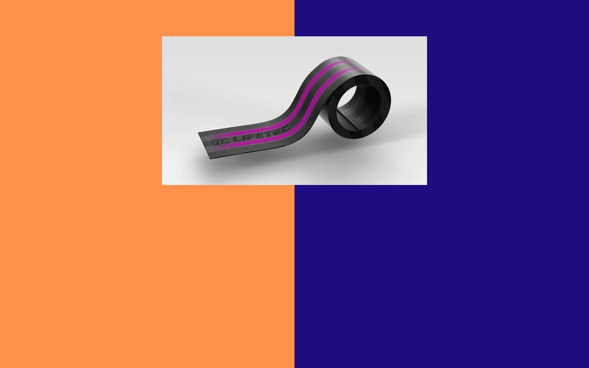 Ceinture de securite ZF Lifetec equipee de marqueurs infrarouges pour la detection par camera